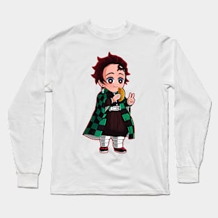 Demon Slayer Kamado Tanjirou Kawaii Color Long Sleeve T-Shirt